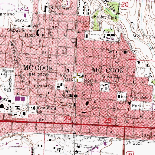 Topographic Map of Norris Park, NE