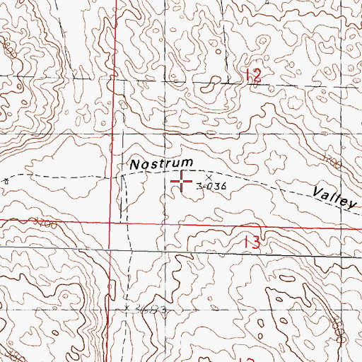 Topographic Map of Nostrum Valley, NE