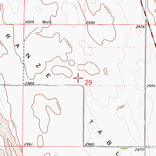 Topographic Map of Odencranze Table, NE