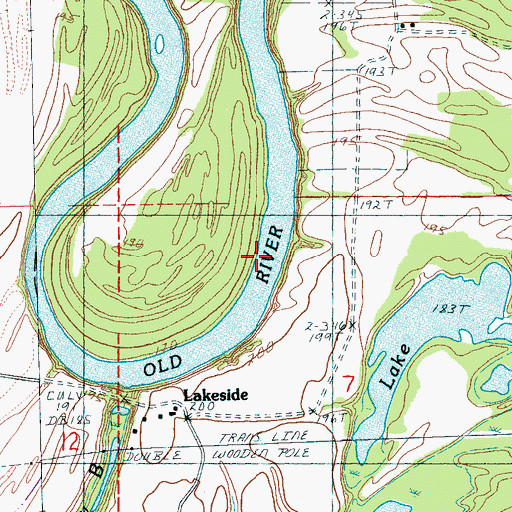Topographic Map of Kingsley Crossing, AR