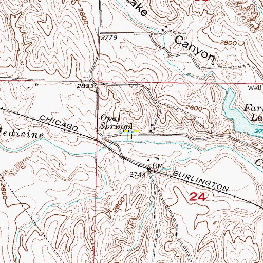Topographic Map of Opal Spring, NE