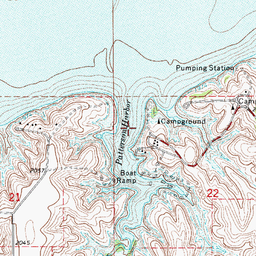 Topographic Map of Patterson Harbor, NE