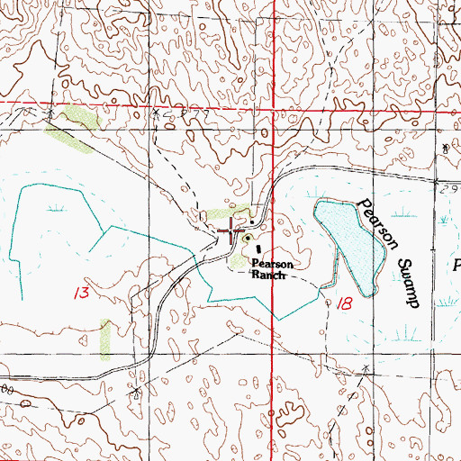 Topographic Map of Pearson Ranch, NE