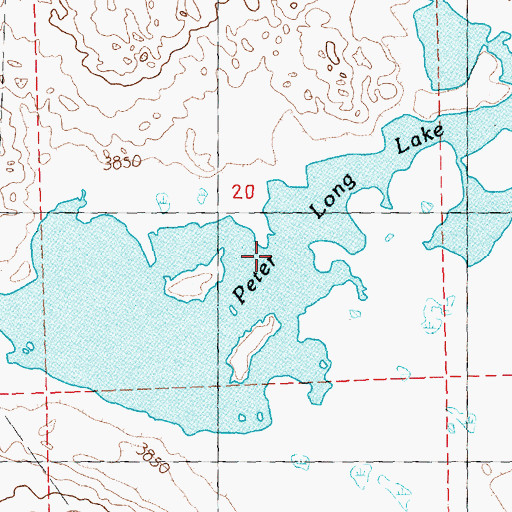 Topographic Map of Peter Long Lake, NE