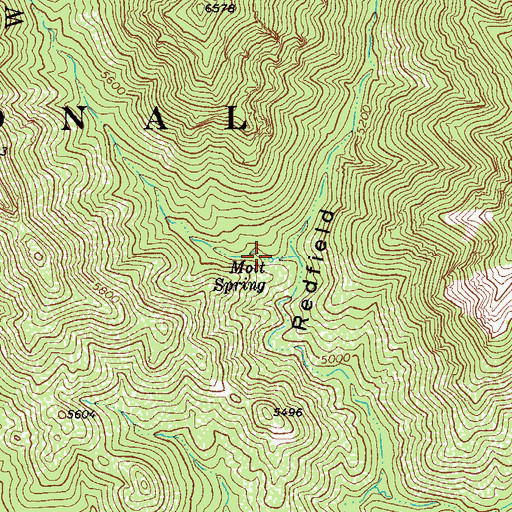Topographic Map of Mott Spring, AZ