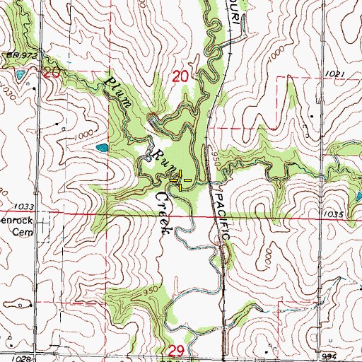 Topographic Map of Plum Run, NE