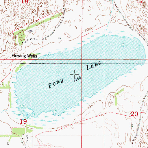 Topographic Map of Pony Lake, NE