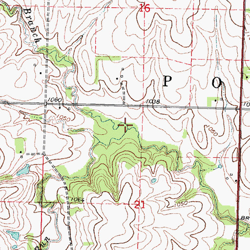 Topographic Map of Porter Branch, NE