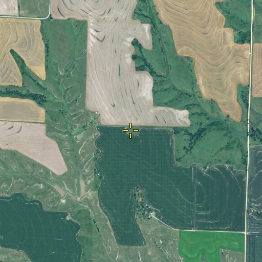 Aerial/Satellite Image of Prairie Land Cemetery, NE