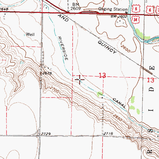 Topographic Map of Riverside Canal, NE
