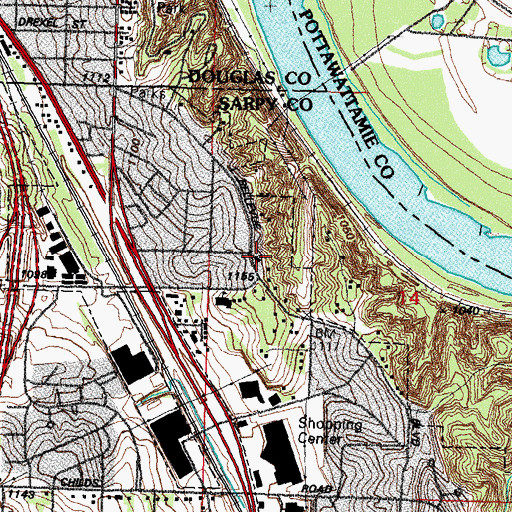 Topographic Map of Riverview School, NE