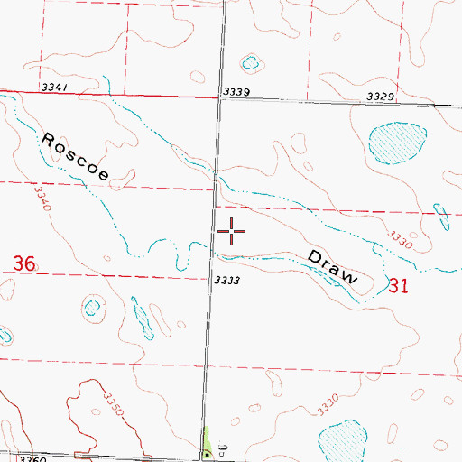 Topographic Map of Roscoe Draw, NE