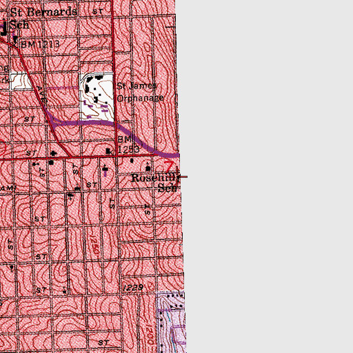 Topographic Map of Rose Hill Elementary School, NE