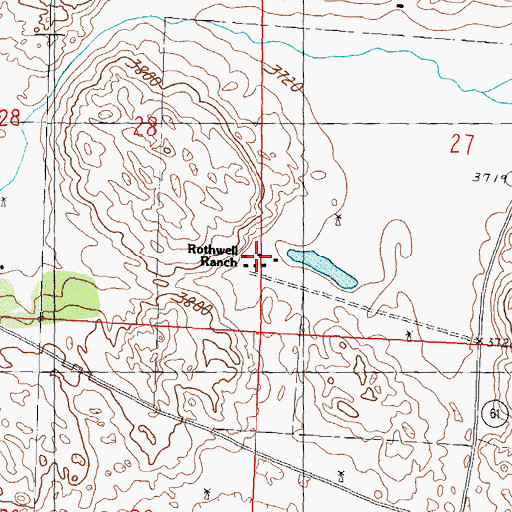 Topographic Map of Rothwell Ranch, NE