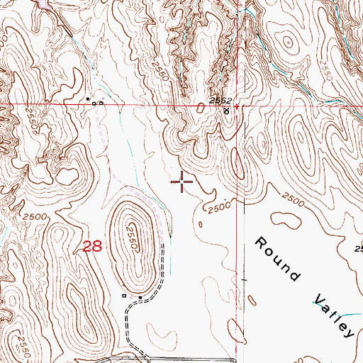 Topographic Map of Round Valley, NE