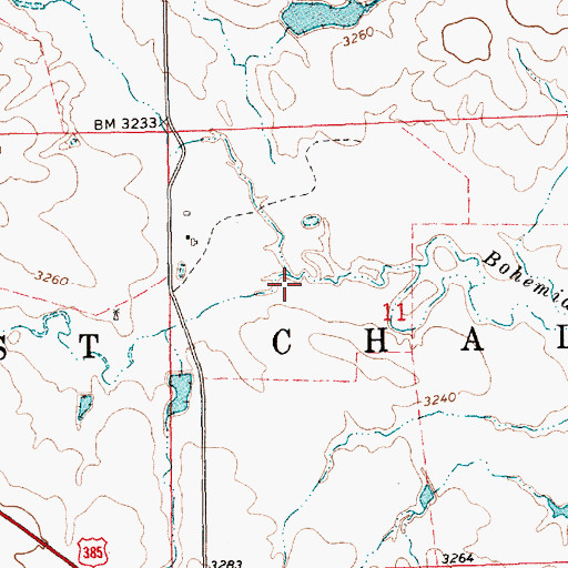 Topographic Map of Rush Creek, NE