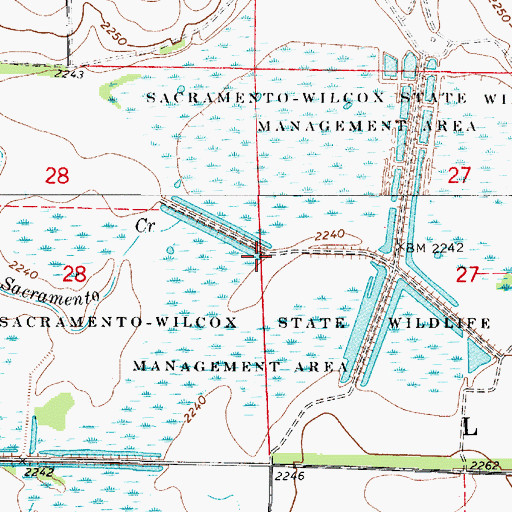 Topographic Map of Sacramento Creek, NE