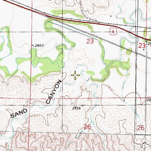 Topographic Map of Sand Canyon, NE