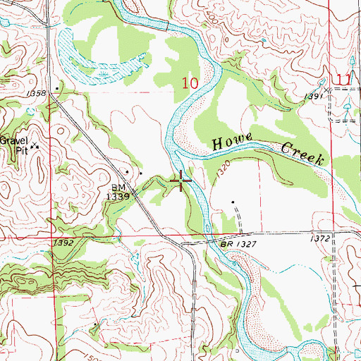 Topographic Map of Sand Creek, NE