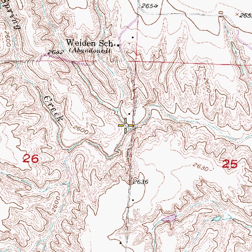 Topographic Map of Saunders Canyon, NE