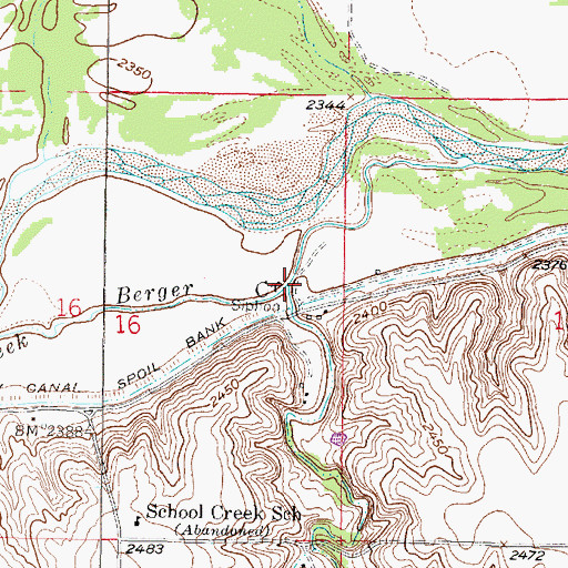 Topographic Map of School Creek, NE
