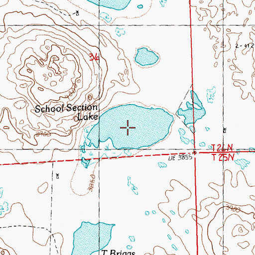 Topographic Map of School Section Lake, NE
