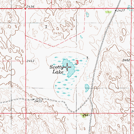 Topographic Map of Scotty Lake, NE