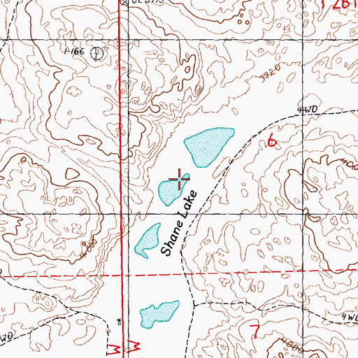 Topographic Map of Shane Lake, NE