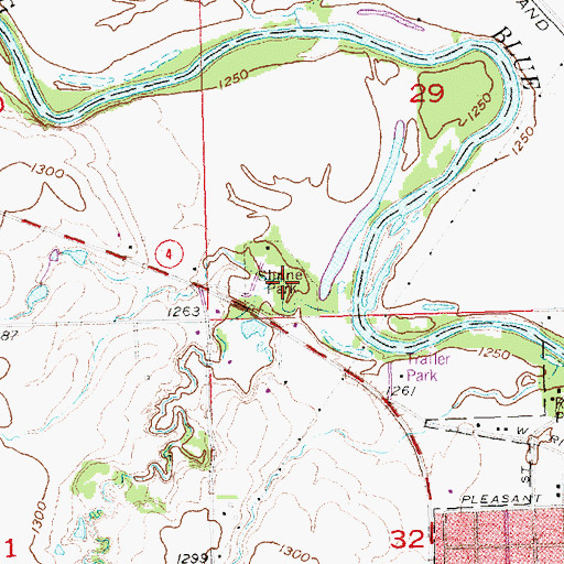 Topographic Map of Shrine Park, NE