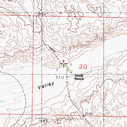 Topographic Map of Smith Ranch, NE