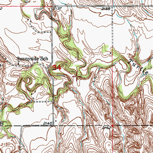 Topographic Map of South Branch Turtle Creek, NE