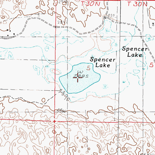 Topographic Map of Spencer Lake, NE