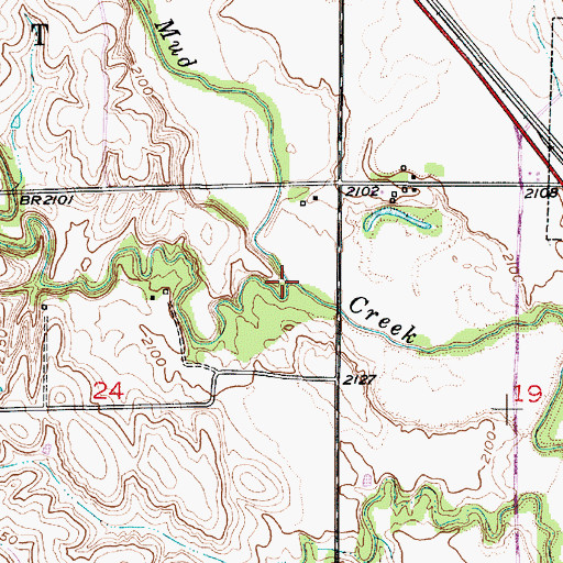 Topographic Map of Spring Branch, NE