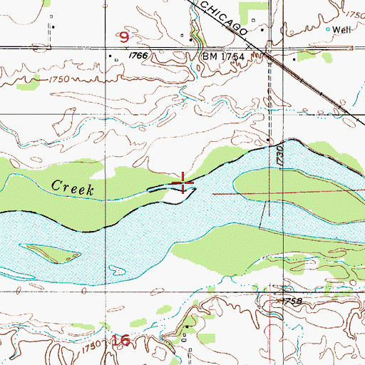 Topographic Map of Spring Creek, NE