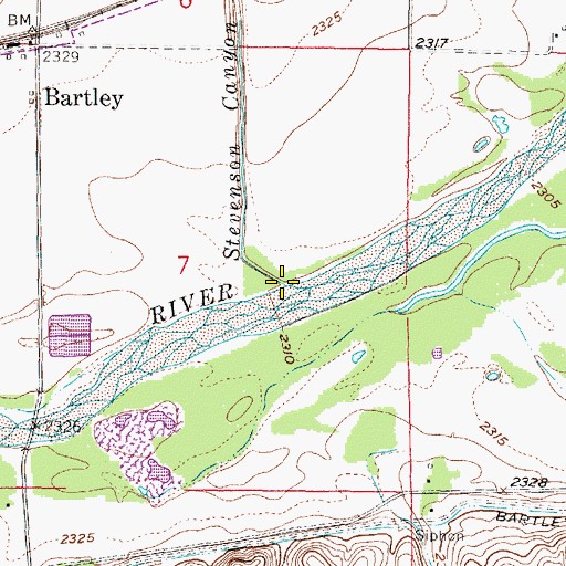 Topographic Map of Stevenson Canyon, NE