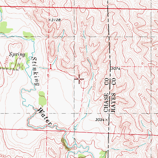 Topographic Map of Stinking Water Creek, NE