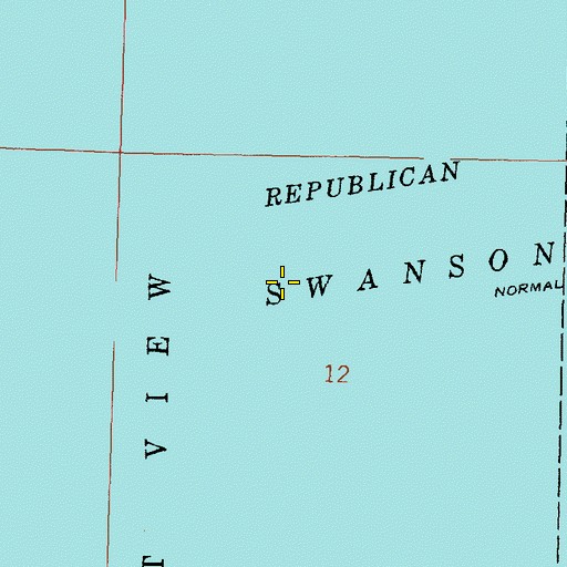 Topographic Map of Swanson Lake, NE