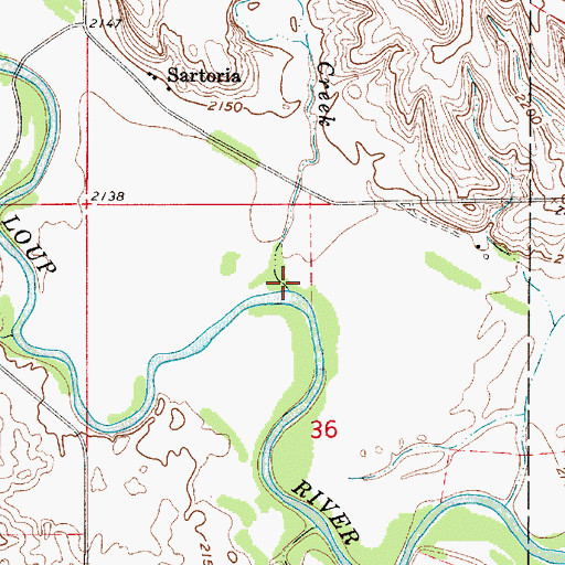 Topographic Map of Swenson Creek, NE