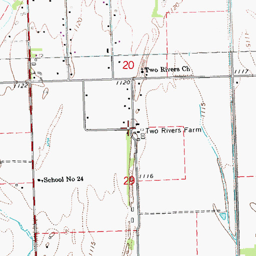 Topographic Map of Two Rivers Farm, NE