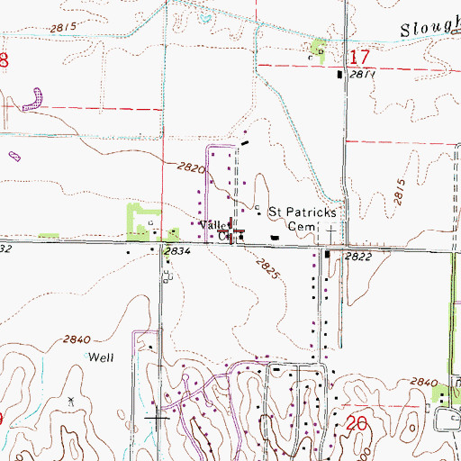 Topographic Map of Valley Church, NE