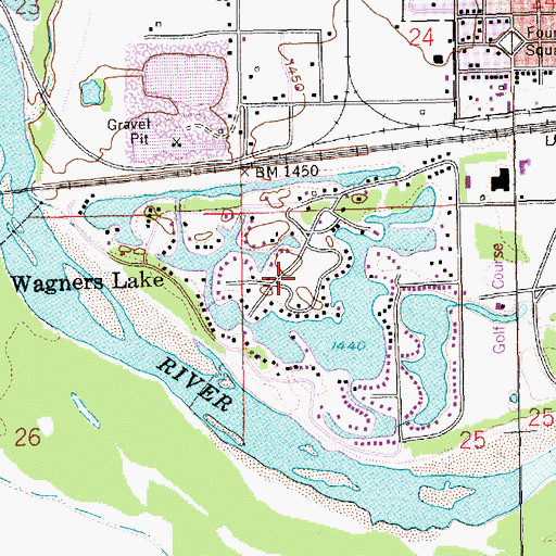 Topographic Map of Wagners Lake, NE