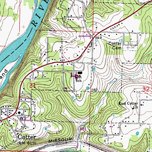 Topographic Map of Amanda Gist Elementary School, AR