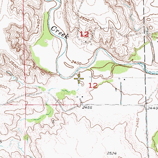 Topographic Map of Walnut Creek, NE