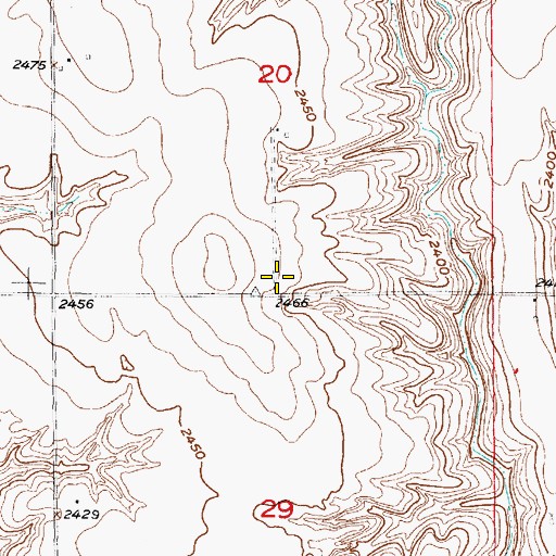Topographic Map of Walnut Grove School, NE