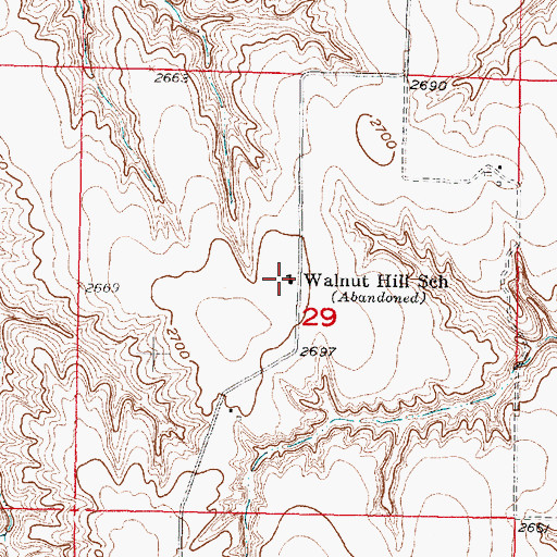 Topographic Map of Walnut Hill School, NE