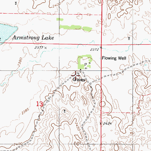 Topographic Map of Wenz Graves, NE