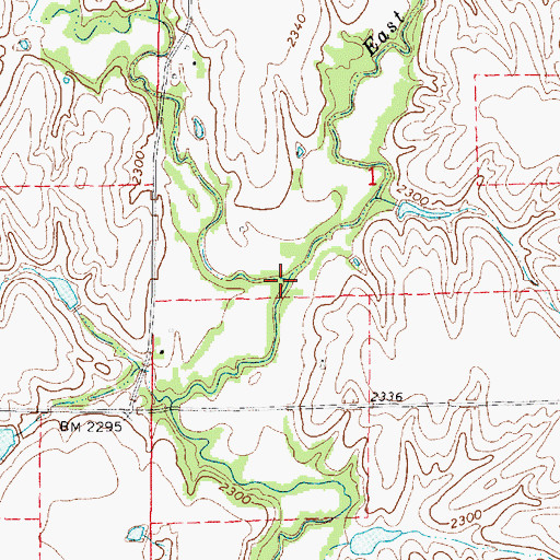 Topographic Map of West Branch Turkey Creek, NE