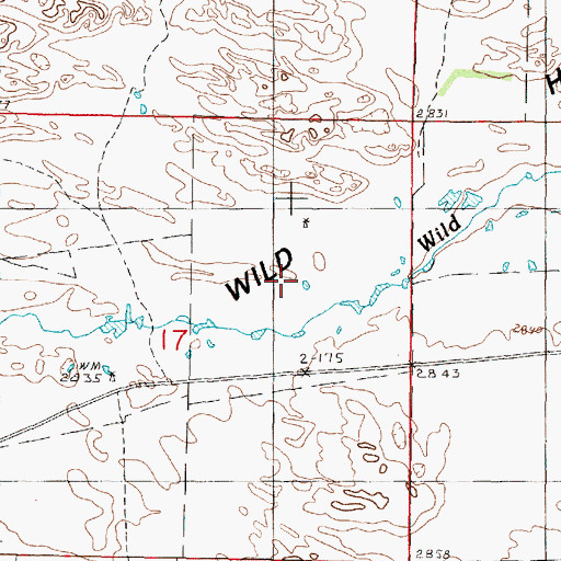 Topographic Map of Wild Horse Flats, NE