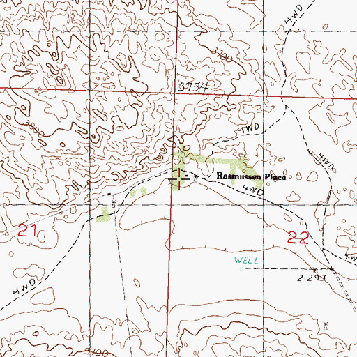 Topographic Map of Rasmussen Place, NE