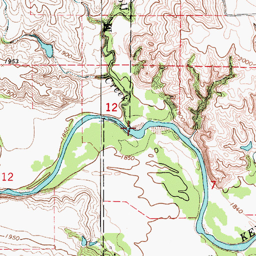 Topographic Map of Wolf Creek, NE